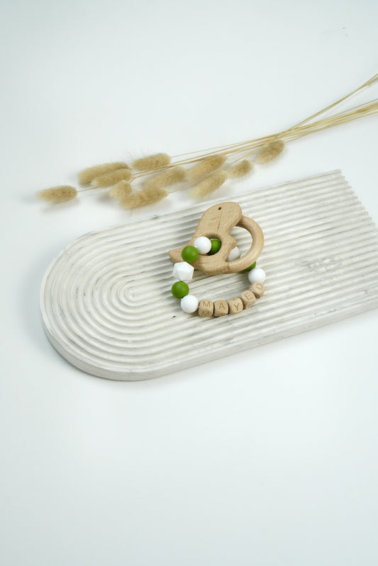 Personalized Teething Ring - Green