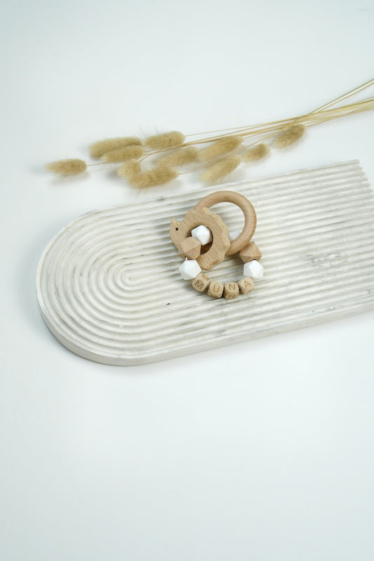 Personalized Teething Ring - Neutral Hex