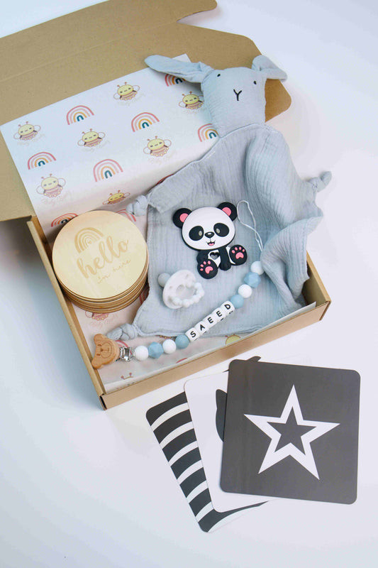 Newborn Gift Box - Blue & White