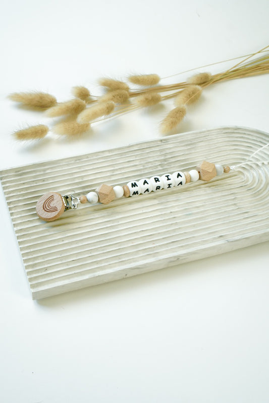 Personalized Pacifier Clip - Neutral