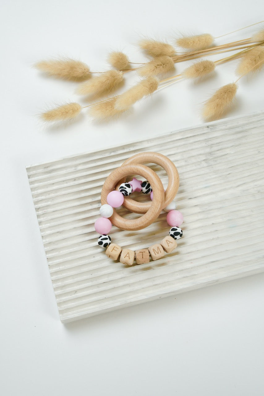 Personalized Rattle Ring - Light Purple