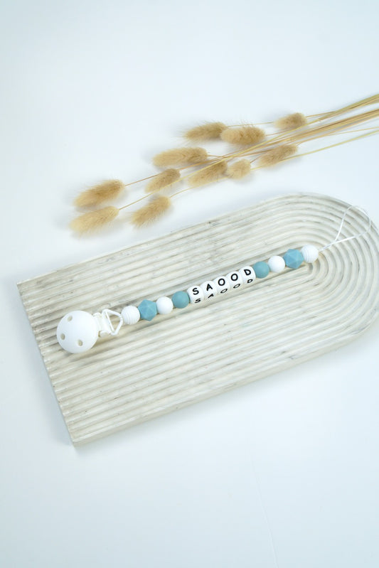 Personalized Pacifier Clip - Blue