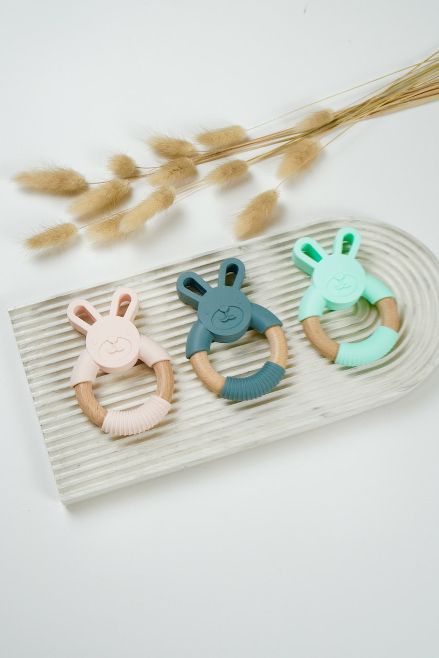 Teething Set - Blue Wood