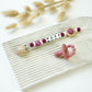 Personalized Pacifier Clip - Maroon & White