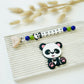 Personalized Pacifier Clip - Blue Panda